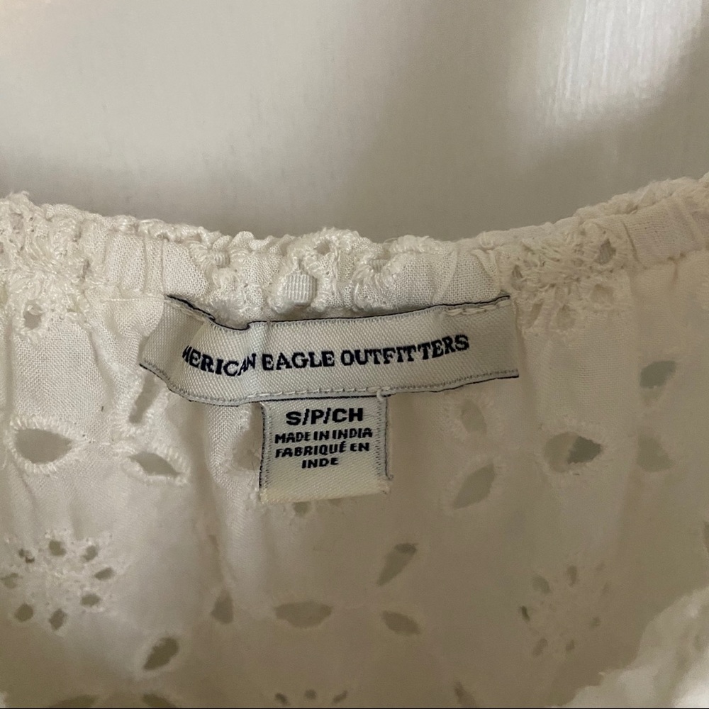 SOLD! American Eagle Eyelet Tie Shoulder Tank - Picture 4 of 6